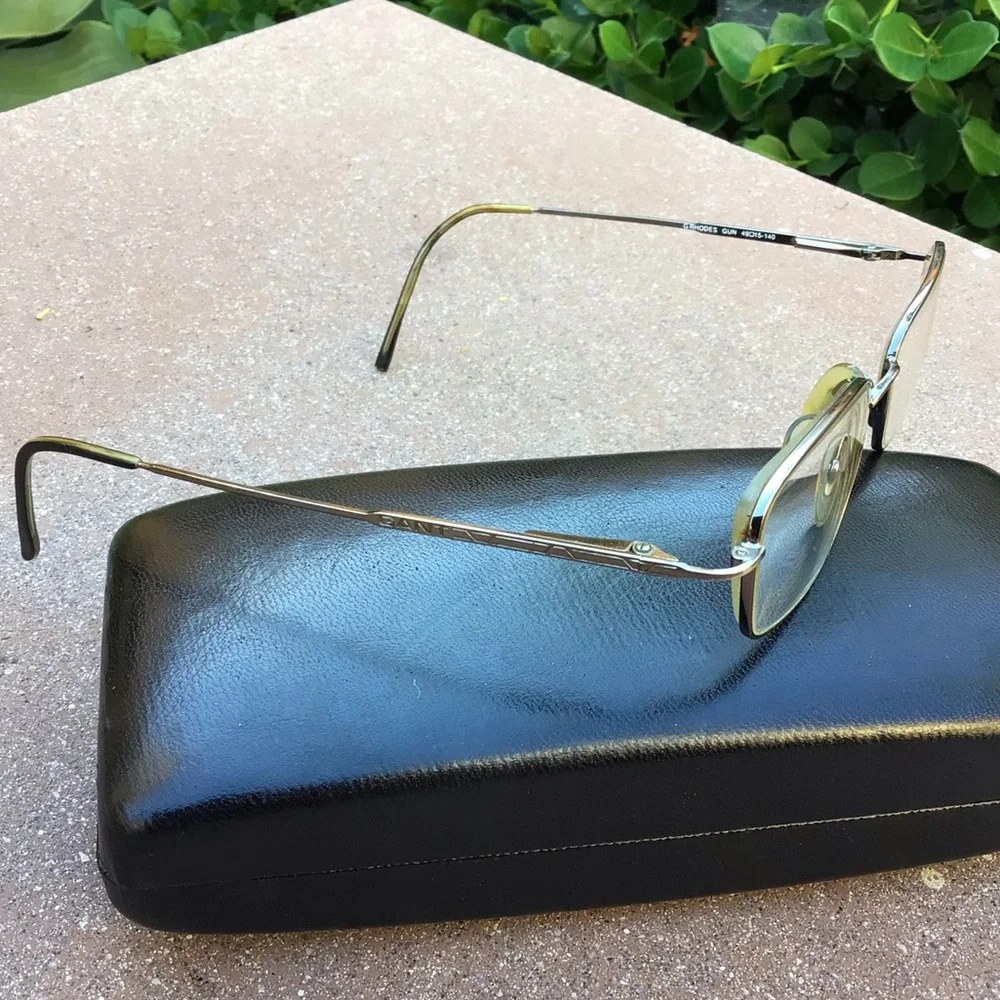 Gant G RHODES Gunmetal Wire Rectangle Eyeglasses Frames